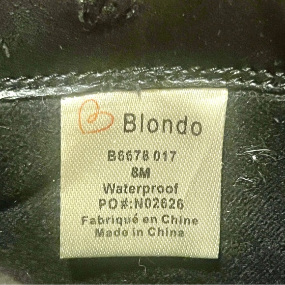 Blondo Rachelle Black Lace-Up Hidden Zip Leather Lug Sole Combat Boots! Sz 8! - Picture 2 of 4